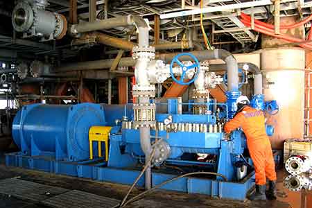 KHP系列卧式中开多级开元网站登录入口在中海油海上平台使用现场