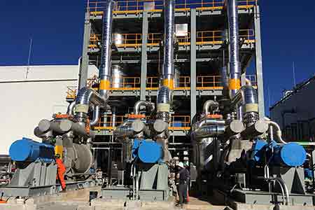 肯富来液环泵机组在南美某地热发电厂使用现场