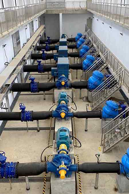 KPS系列单级双吸开元网站登录入口在江西瑞昌润泉长江饮水工程使用现场