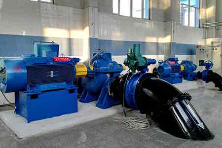 KPS系列单级双吸开元网站登录入口在沈阳砂山泵站水泵节能改造使用现场